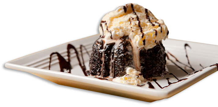 chocolate lava cake with ice cream