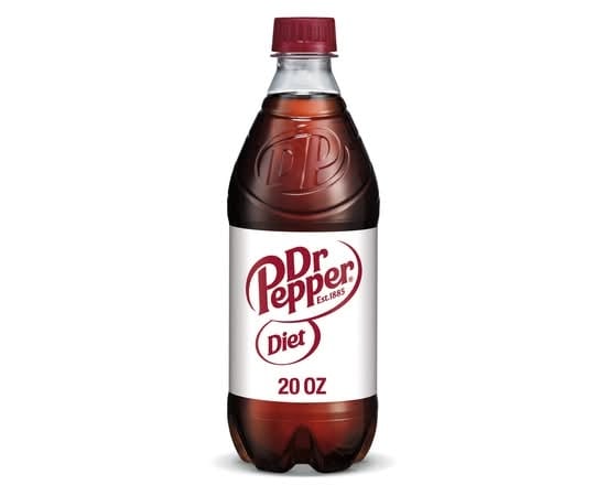 Diet Dr Pepper, 20 oz bottles.